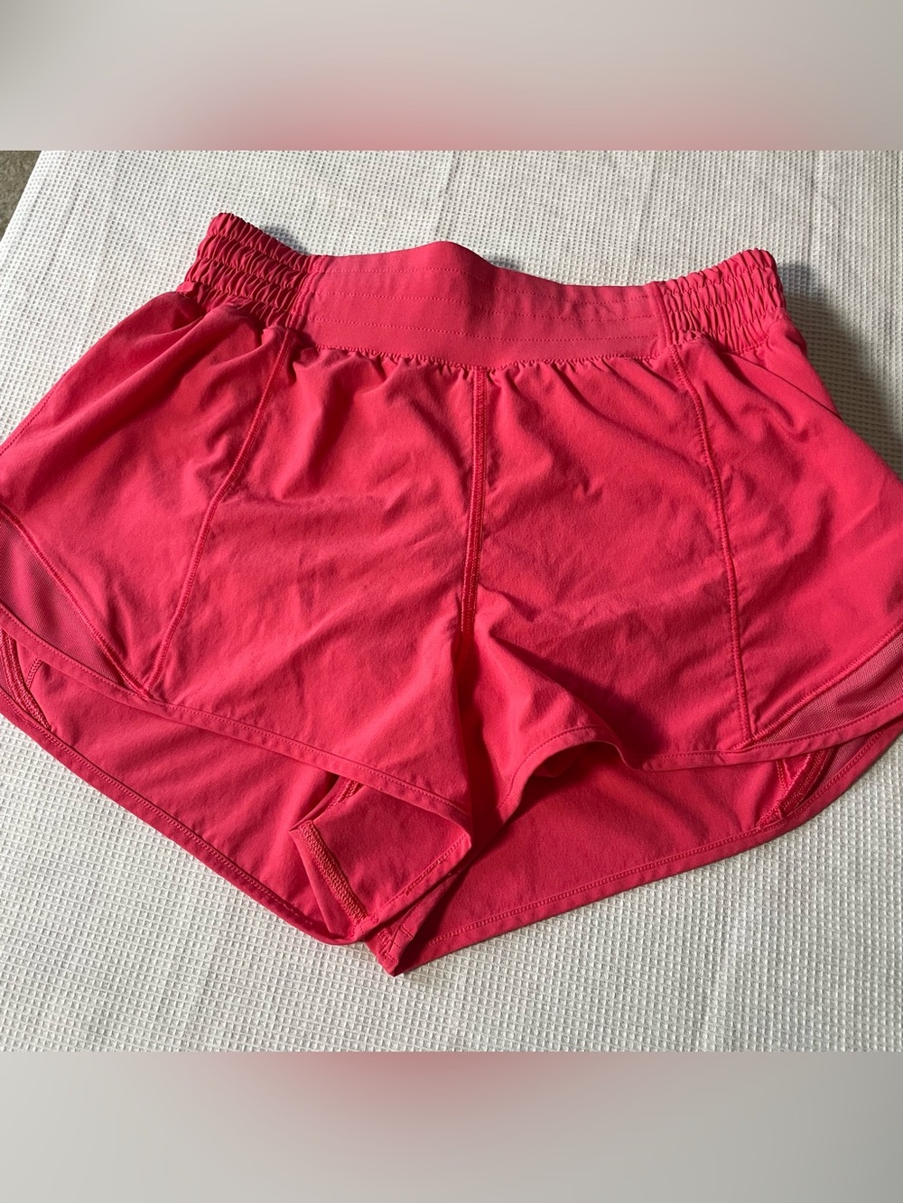 Lululemon Speed Up Lined Running Shorts Pink Coral Size 4 Athletic Gym